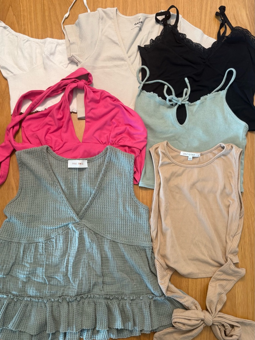 Assorted Women’s Tank & Camisole Top in Black, Pink, Sage, Beige, Gray